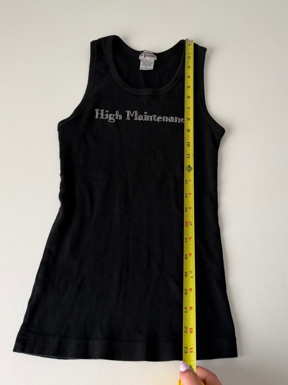 Y2K High Maintenance Rhinestone Tank - Picture 4 of 5